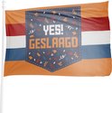 Vlag Geslaagd Premium 150cm x 90cm - Vlaggen - Graduation - Geslaagd Versiering - Partylove®